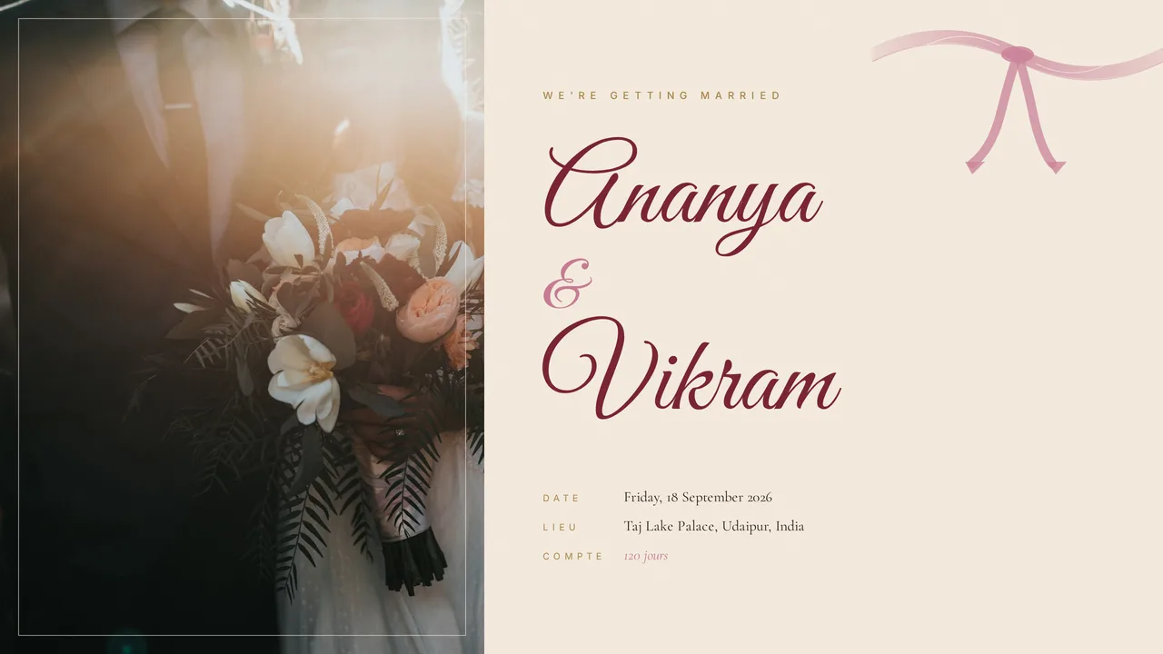 Boudoir Script — wedding template hero preview