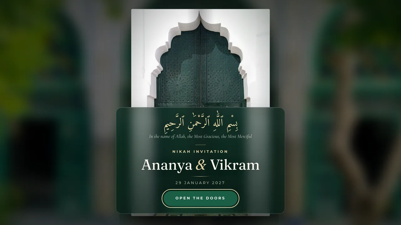 Haveli Nikah template hero preview
