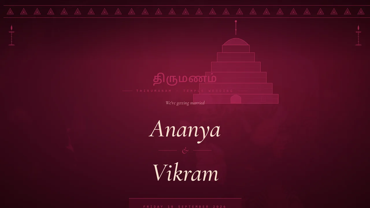 Kanjivaram Silk — wedding template hero preview