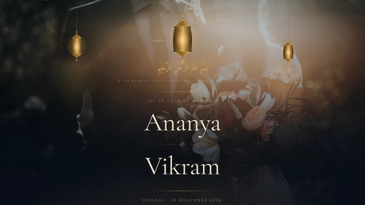 Lantern Nikah template hero preview