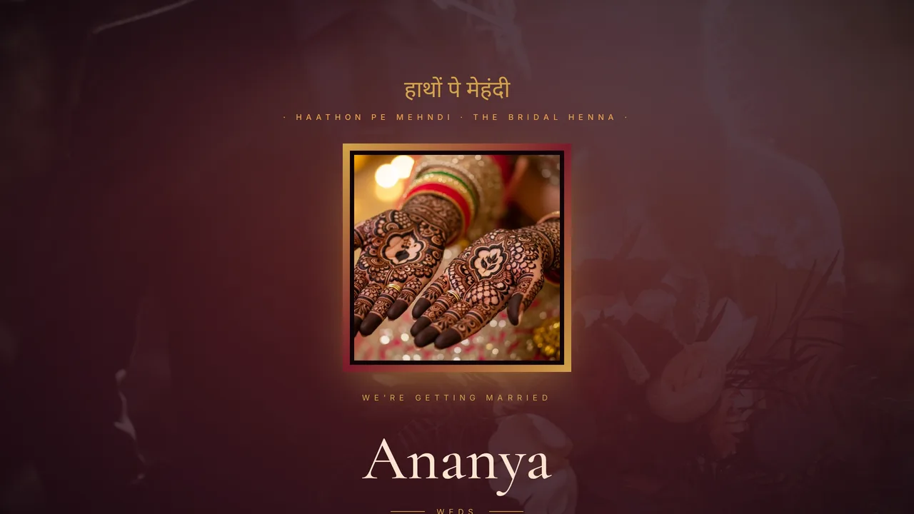 Maroon Mehendi — wedding template hero preview