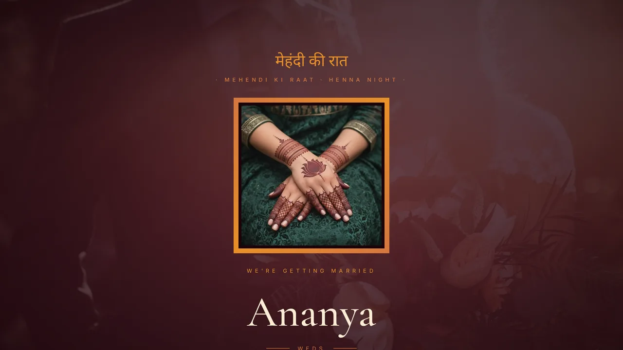 Mehendi Mandala — wedding template hero preview