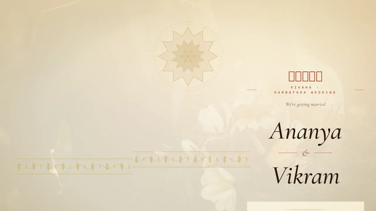 Mysore Silk — wedding template hero preview