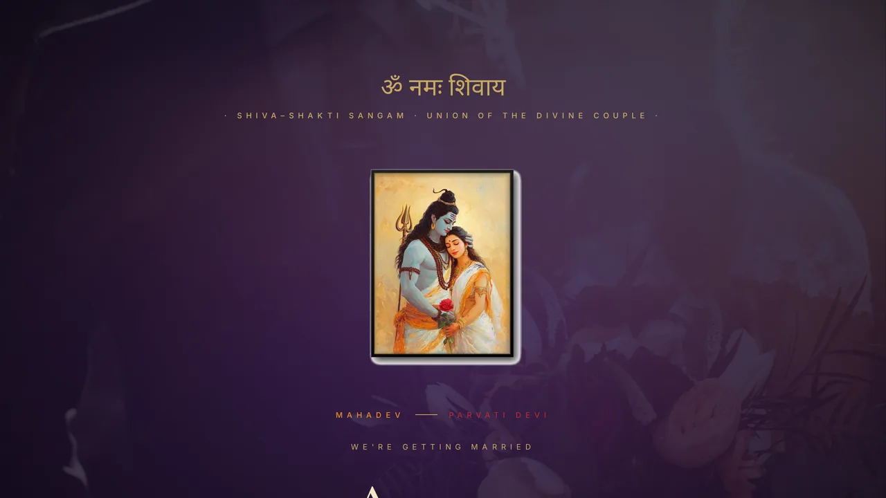 Mahadev × Parvati Devi — wedding template hero preview