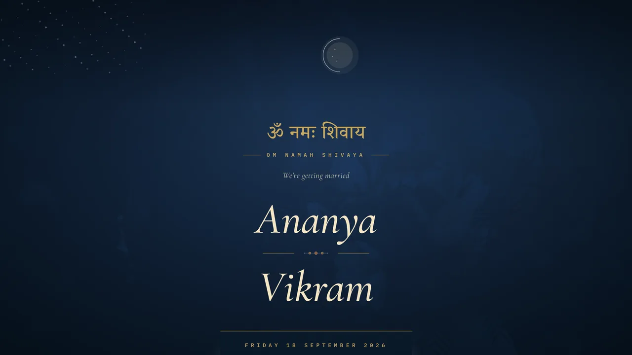 Shivratri Night — wedding template hero preview
