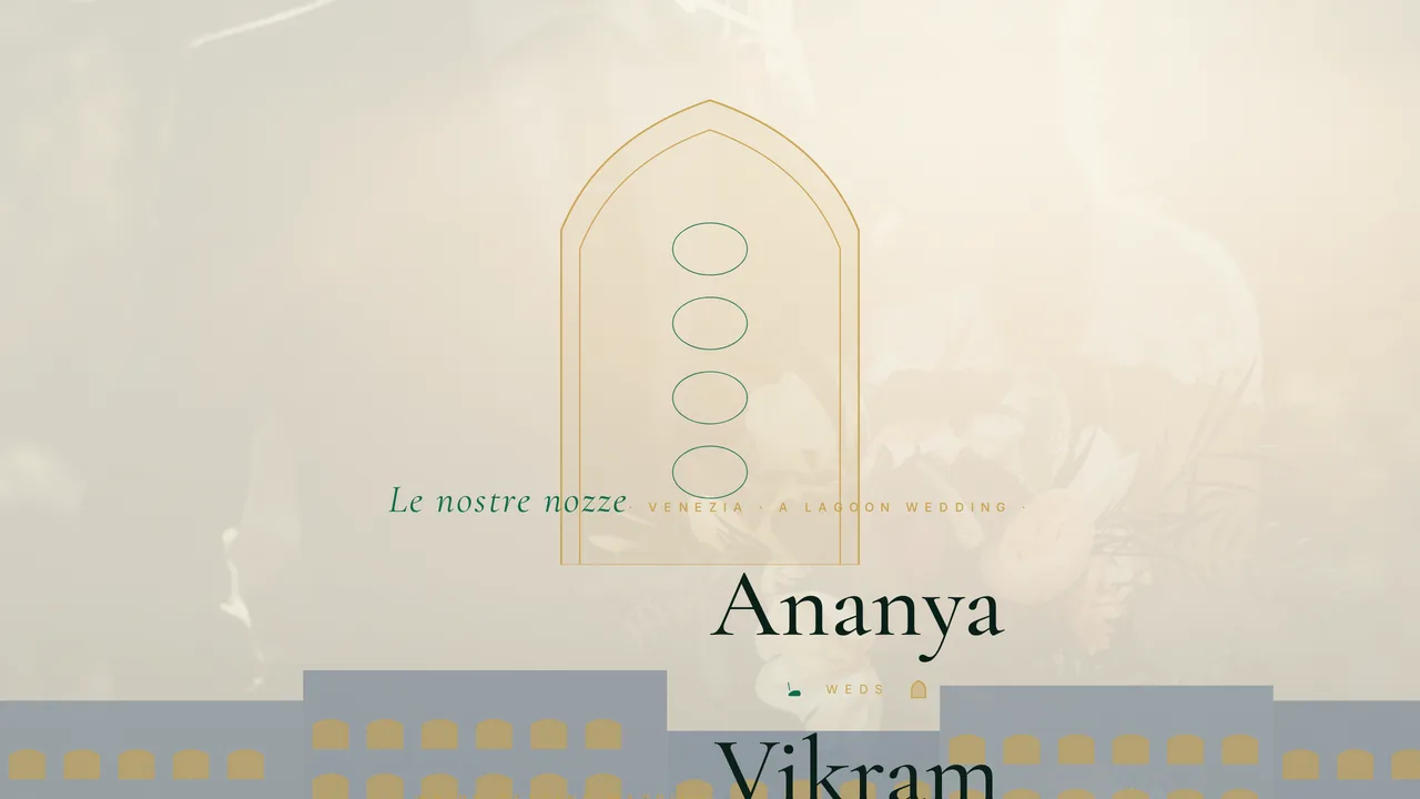 Venetian Canal — wedding template hero preview