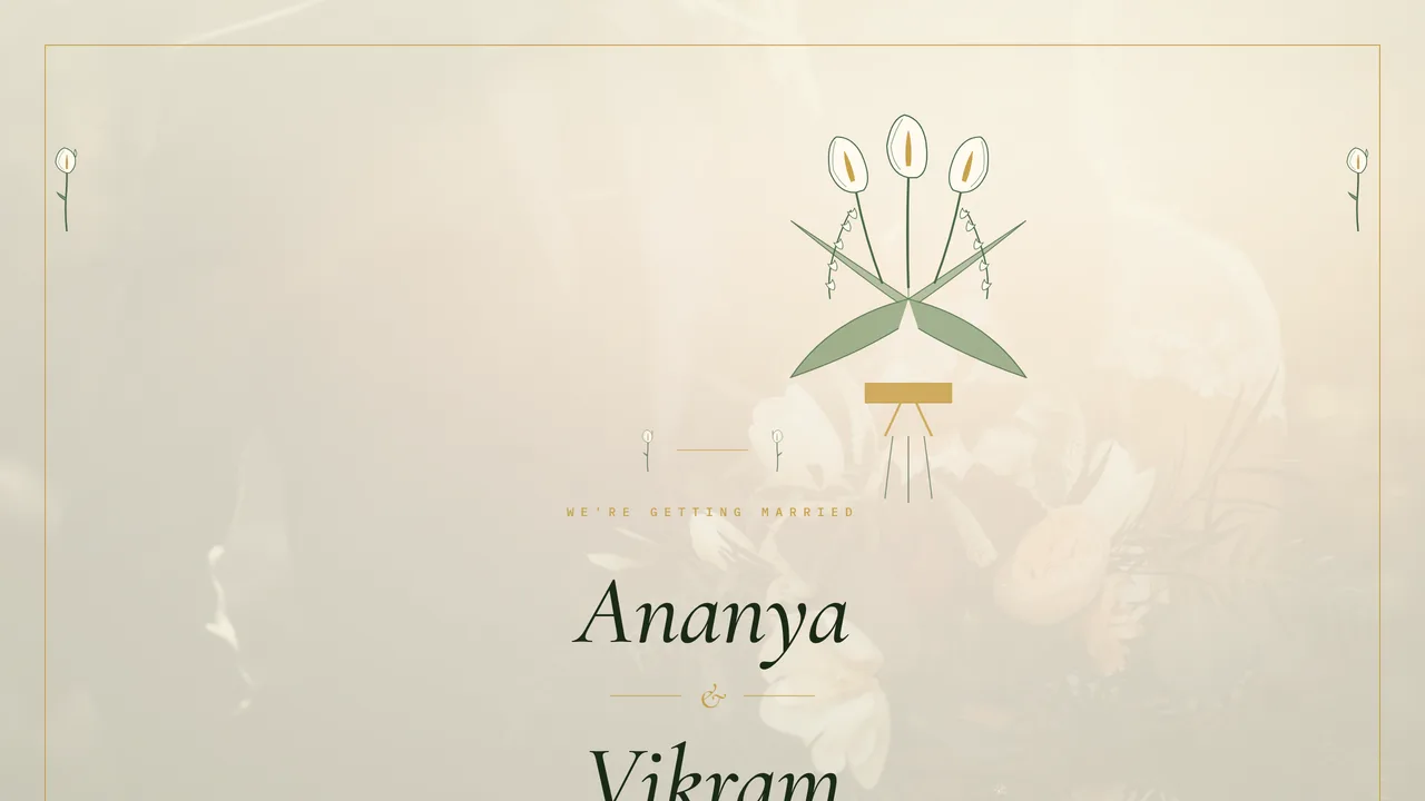 White Lily — wedding template hero preview