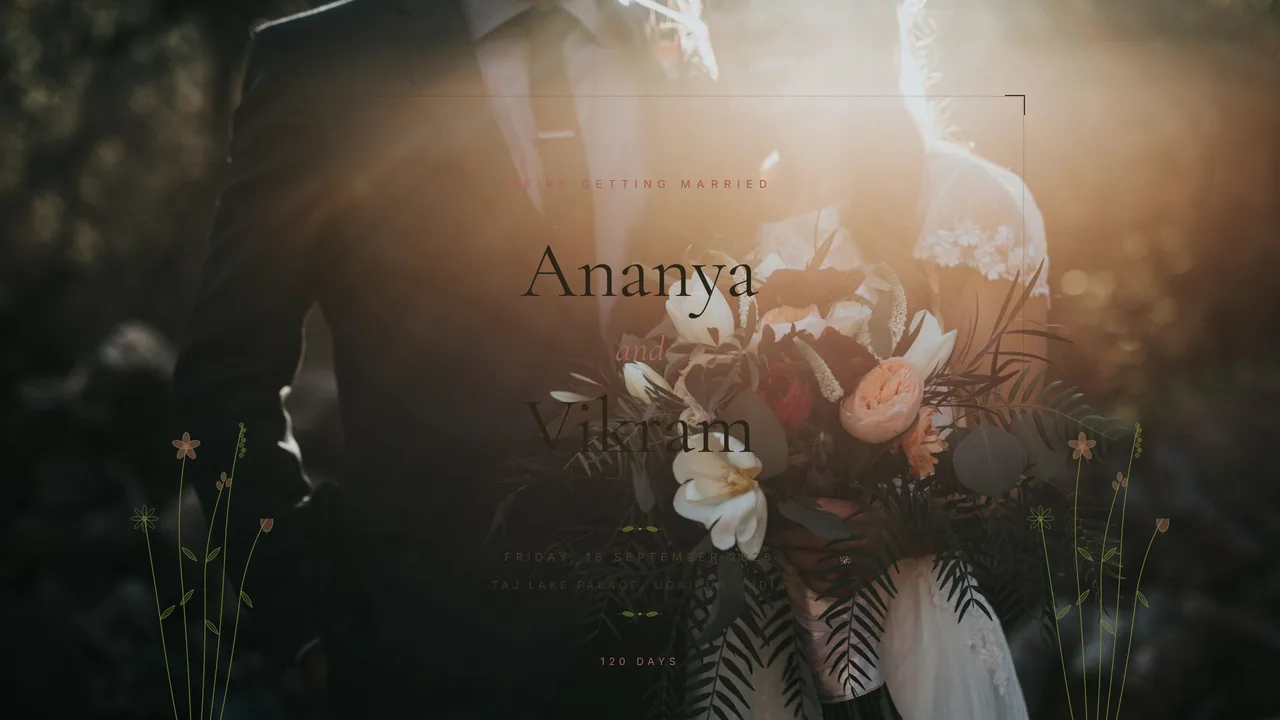 Wildflower Meadow — wedding template hero preview